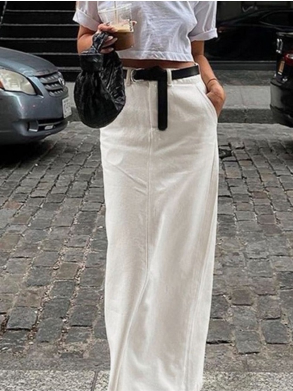 Commense NWT White Maxi Skirt Size M
